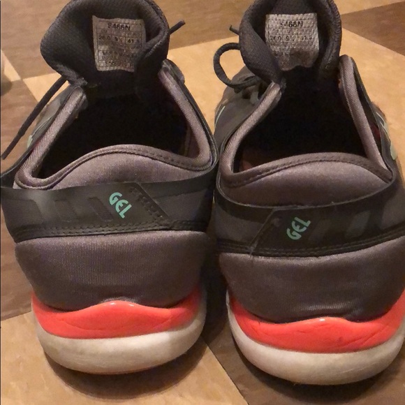 Asics gray, teal, and peach training sneakers - Picture 4 of 7